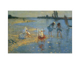 Walberswick, Children Paddling Prints by Philip Wilson Steer