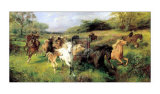 Colt Hunting in the New Forest Posters by Lucy Elizabeth Kemp-Welch