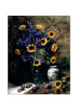 Sunflowers and Figs Poster by F. Janca