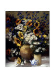 Sunflowers and Teapot Prints by F. Janca