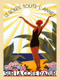 Sur la Côte d'Azur Affiches par Roger Broders
