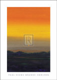 Orange Horizon Prints by Paul Evans