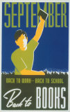 Historic Reading Posters - September - Back to Books Reprodukcje