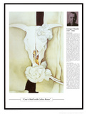 Chefs-d'œuvre du 20e siècle - squelette de vache et roses calico Affiches par Georgia O'Keeffe