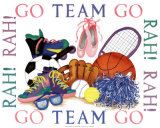 Girls Sports Theme Art by Marnie Bishop Elmer