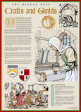 Le Moyen Age, artisans et guildes Affiches