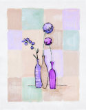 Modern Vases with Alliums Posters by Josephine French