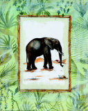 Jungle Elephant Prints by Marie Frederique