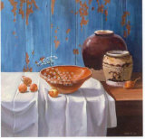 Aged Pots with Onions Kunstdruck von Karin Valk