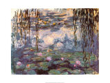 Ninfeas y ramas de sauce Pósters por Claude Monet