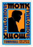 Thelonius Monk at Town Hall, New York City, 1959 Posters by Dennis Loren