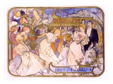 Amants reproduction procédé giclée par Alphonse Mucha