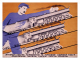 Workers Transportation Giclee Print by D. Bulanov