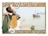 Red Star Line reproduction procédé giclée par Henri Cassiers