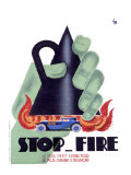 Stop Fire Giclee Print by Charles Loupot