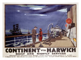 Continent via Harwich Giclee Print