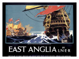 East Anglia Liner Giclee Print by Frank Mason