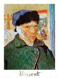 Self-Portrait with Bandaged Ear, c.1889 Plakat af Vincent van Gogh