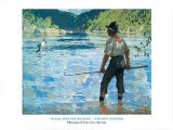Pêche au saumon, 1927 Affiches par Frank Weston Benson
