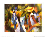 Girls Under the Trees Poster von Auguste Macke
