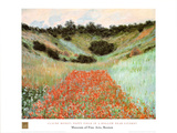 Poppy Field In A Hollow Poster von Claude Monet
