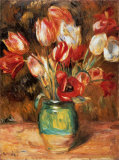 Tulips in a Vase Art by Pierre-Auguste Renoir