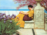 Under The Blossom That Hangs On The Bough, c.1917 Affiche par John William Godward