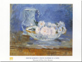 Fleurs blanches Affiches par Berthe Morisot