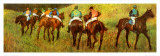 Racehorses in a Landscape (detail) Affiche par Edgar Degas