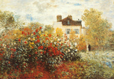 Claude Monet - The Artist's Garden in Argenteuil Plakát Claude Monet - The Artist's Garden in Argenteuil Plakát