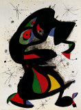 Aufrechte Figur Affiches par Joan Miró