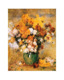 Bouquet of Chrysanthemums Poster by Pierre-Auguste Renoir Bouquet of Chrysanthemums Poster by Pierre-Auguste Renoir