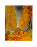 Van Gogh, Camino con cipreses Arte por Vincent van Gogh