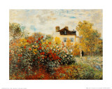 Monets Garten in Giverny Kunstdruck von Claude Monet