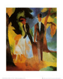 Leute am Blauen See Prints by Auguste Macke