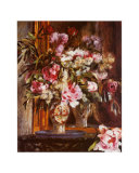 Peonies, Lilacs and Tulips Posters by Pierre-Auguste Renoir