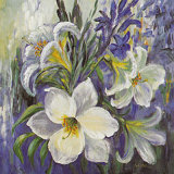 White Lilies in Spring Poster by Katharina Schottler