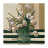 Tulips with Stripes Prints by Fara Bell