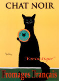 Chat Noir Art Print por Ken Bailey