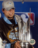 Josh Beckett - 2003 World Series Champions, Game 6 MVP Trophy Photo