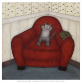 Gatto che legge Poster di Helga Sermat