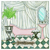 Pink Leopard Rug Print by Xavier 