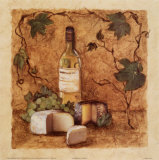Chardonnay et fromage Affiches par Charlene Winter Olson