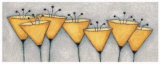 Yellow Flowers Prints by Helga Sermat