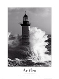 Faro batido por las olas Pósters Faro batido por las olas Pósters