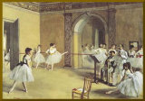 Le Foyer de la danse à l'opéra - Bordure dorée Affiche montée par Edgar Degas
