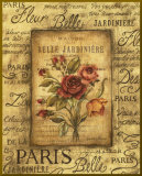 Bel Bouquet I - mini - Gold Trim Mounted Print by Kimberly Poloson