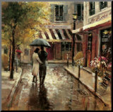 Romantisk promenad (Romantic Stroll) Monterat tryck av Brent Heighton