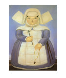 Mutter Oberin Kunstdruck von Fernando Botero