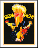 Birra Itala Pilsen, 1920 Affiche montée